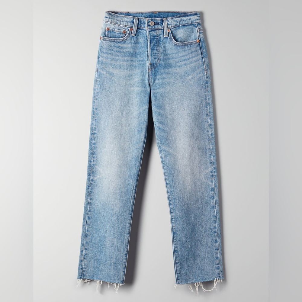 Levi's Blue Straight Leg Wedgie Jeans Vintage Style size 27